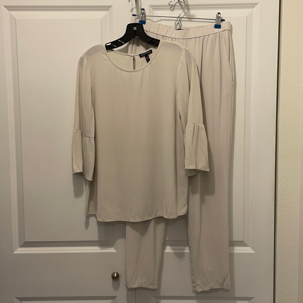 Eileen Fisher Two-Piece Pant Set in 100% Silk